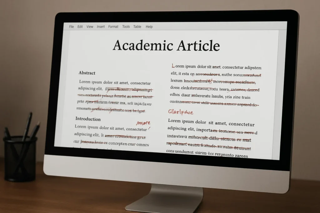 עריכת מאמרים מדעיים
